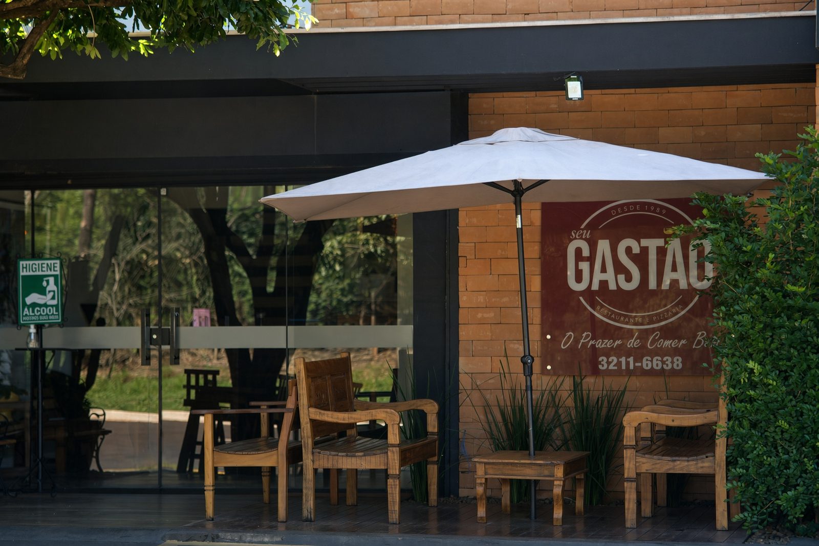 Fachada do restaurante Seu Gastão na Av. Hiroshima, em Campo Grande
